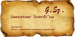 Gestetner Szeréna névjegykártya