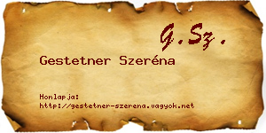 Gestetner Szeréna névjegykártya
